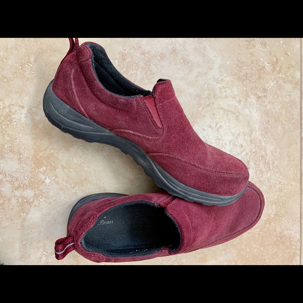 L.L. Bean maroon comfort suede Mocs